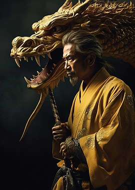 Samurai and Yellow Dragon