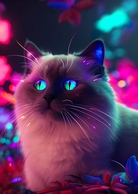 Colorful Cute Cat