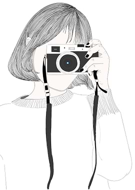 Girl Taking a Photo Poster