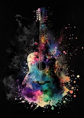 Guitar watercolor