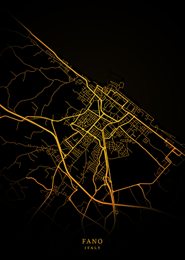 Fano City Map Gold