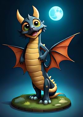 Cute Baby Dragon 3D