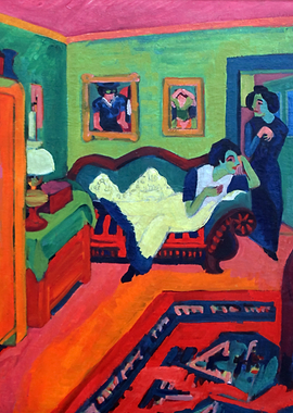 Interior with Two Girls