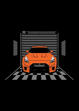 Art Car Nissan GTR Orange