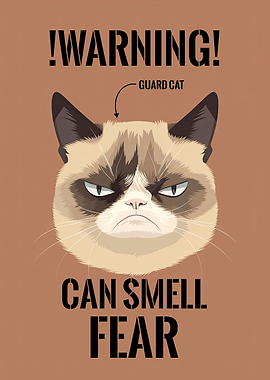 Warning Cat Can Smell Fear