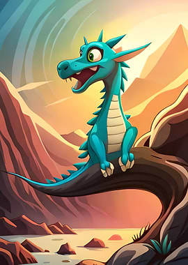 Baby Dragon 3D Cartoon