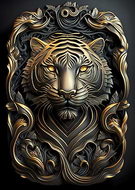 King Tiger Golden Art Deco