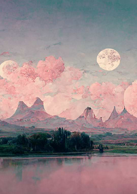 Moon Mountain and River