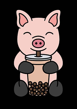 Mini Pig Bubble Tea