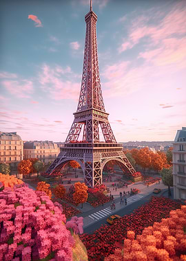 Paris pixel artwork