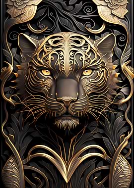 Mighty Tiger Gold Art Deco