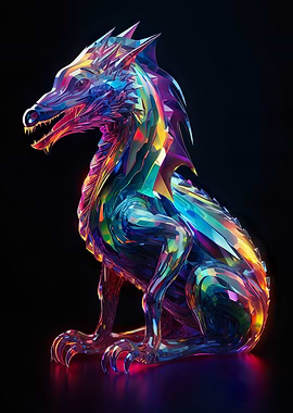 Vibrant Crystal Dragon