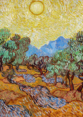 Olive Trees van Gogh 1889