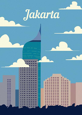 Jakarta city skyline
