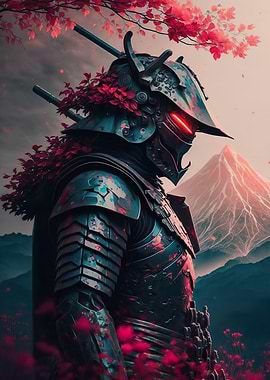 Japanese samurai sakura