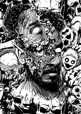 Creepy Zombie Manga Style