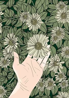 Hand Holding A Flower