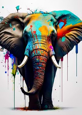 Elephant Colorful