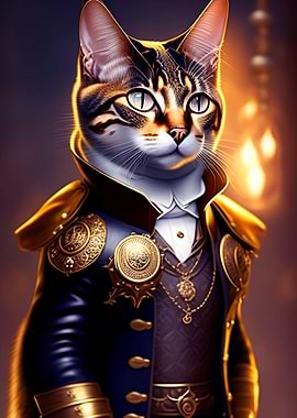 A CAT IN A BIG CLOTHES