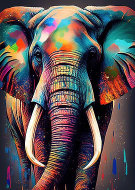 Colorful Elephant Animals