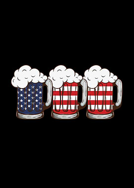 Beer America America Flag