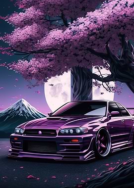 Car Cherry Blossom Japan