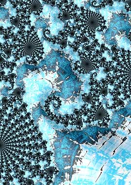 Bold Blue Funky Fractal