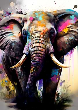 Elephant Colorful