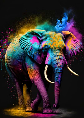 Elephant Colorful