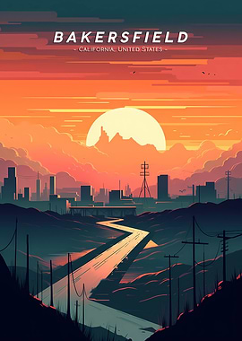 Bakersfield City skyline