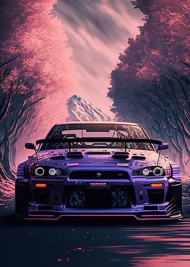 car cherry blossoms sakura