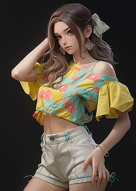 Crop Top Fashion Girl