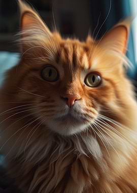 Curious ginger cat