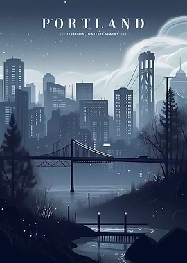 Portland Downtown view