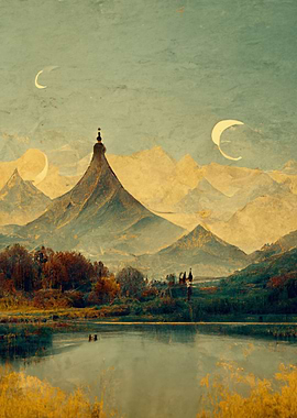 Double Crescent Poster