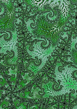 Vivid Groovy Green Fractal