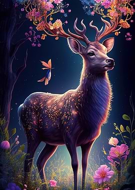 cute deer flower