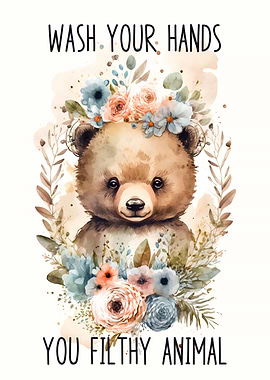 WASH YOUR HANDS BEAR