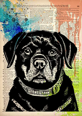 Rottweiler dog art