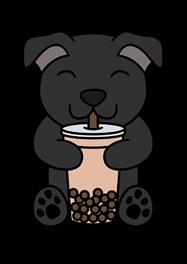 Staffy Dog Bubble Tea