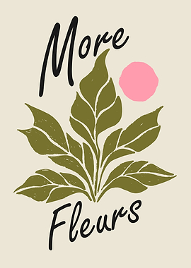 More Fleurs Green Leaf