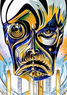 Abstract face of an alien