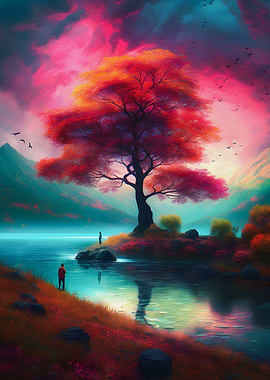 The Beautiful Red Tree