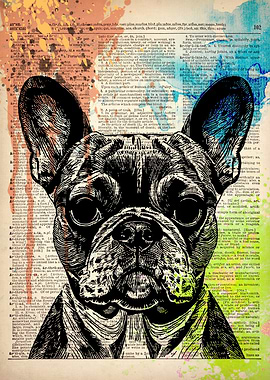 French Bulldog dog art