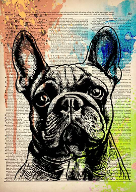French Bulldog dog art