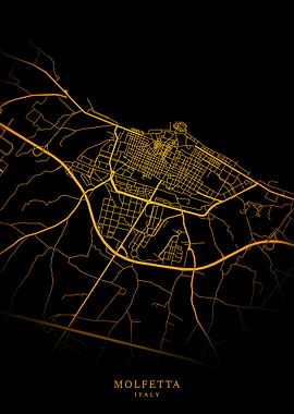Molfetta City Map Gold