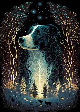Border Collie Dog Forest