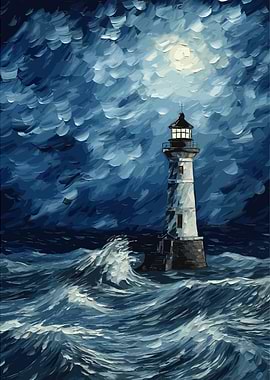 Lighthouse by night