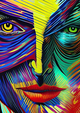 Fantasy abstract portrait