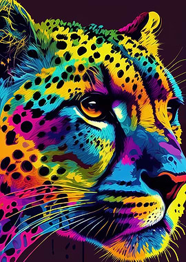 Colorful Cheetah Animals